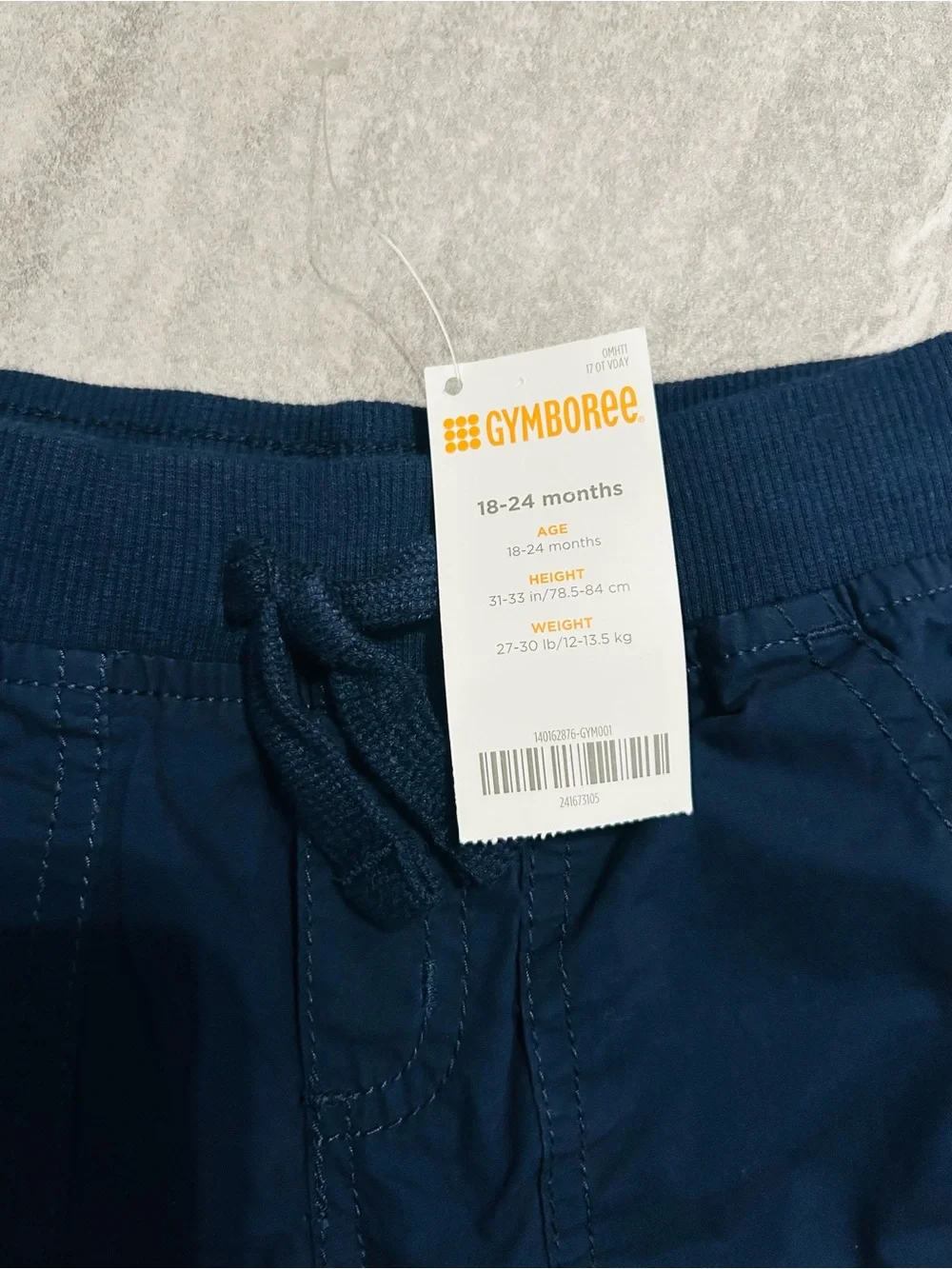 Gymboree Navy Blue Ribbed Waist Joggers